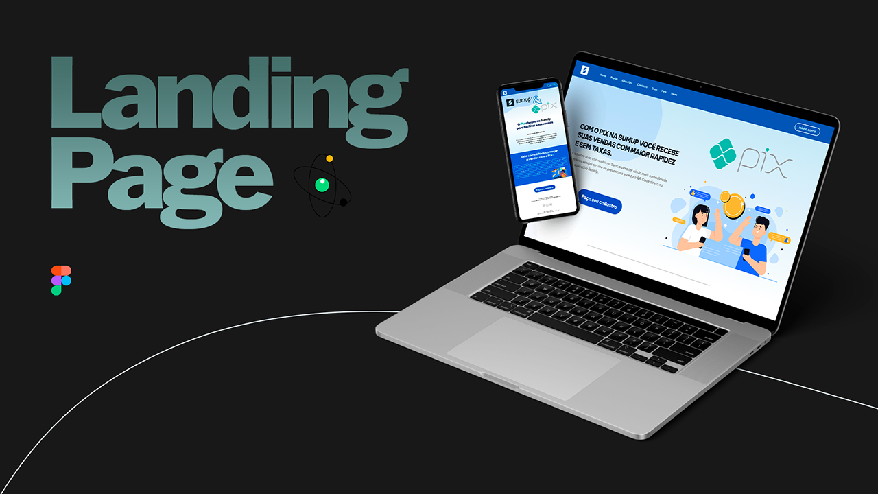 Landing Page Sumup Pix em laptop